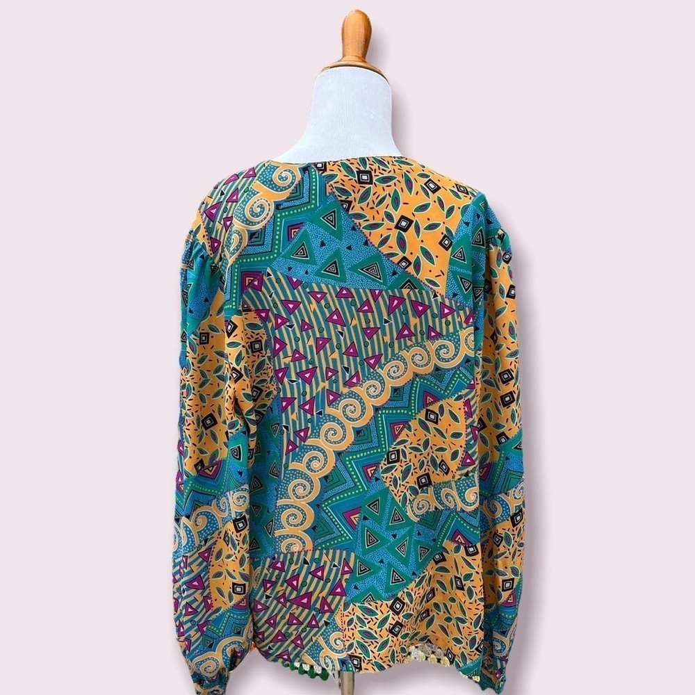 Vintage graphic print long sleeve button down - Picture 2 of 3